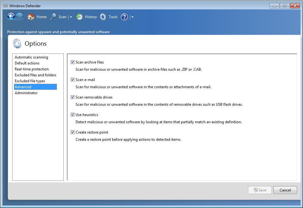 Windows Defender Antivirus software, free download